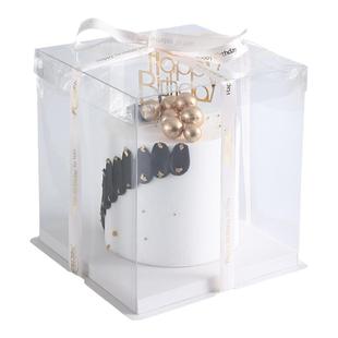 透明蛋糕盒礼物方形包装盒4四寸6寸8寸10寸生日蛋糕榴莲包装盒子