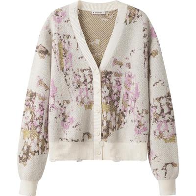 播商场同款Houzichao联名印花毛衣24秋冬针织开衫女BDR4UD3846