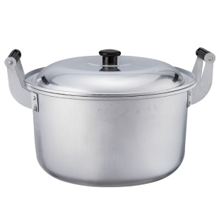 复古老式铝锅加厚铝合金双耳小汤锅家用燃气大容量烧水锅炖锅煮锅