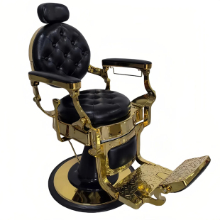跨境专供复古理发椅发廊男士油头大椅可放倒刮胡修面Barber Chair