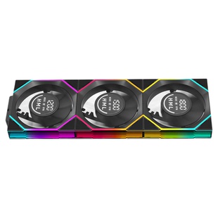 丛林豹星际积木V4数显积木拼接风扇机箱12028机箱屏幕PWM温控14cm