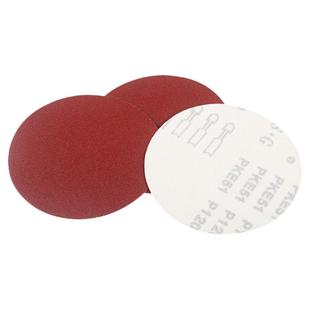 4寸5寸红砂纸片角磨机植绒圆盘自粘抛光圆形气动打磨机干打磨沙纸