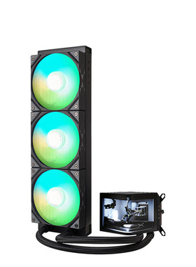 TRYX创氪星系展域SE 360水冷cpu散热器ARGB曲面显示屏裸眼3D电脑