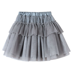 允儿妈女童春季新款韩系蓬蓬纱半身裙女孩2026春夏软纱短裙半裙潮