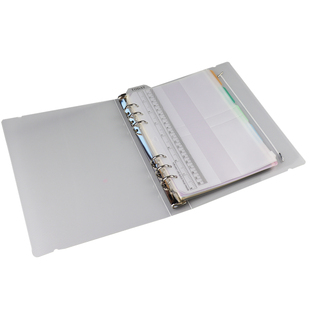A4文件夹活页手账本加大打孔收纳磨砂斜纹横款透明包邮可定制logo