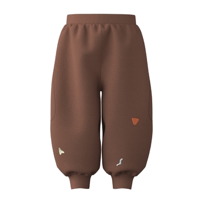 papa秋冬儿童裤子摇粒绒束脚裤