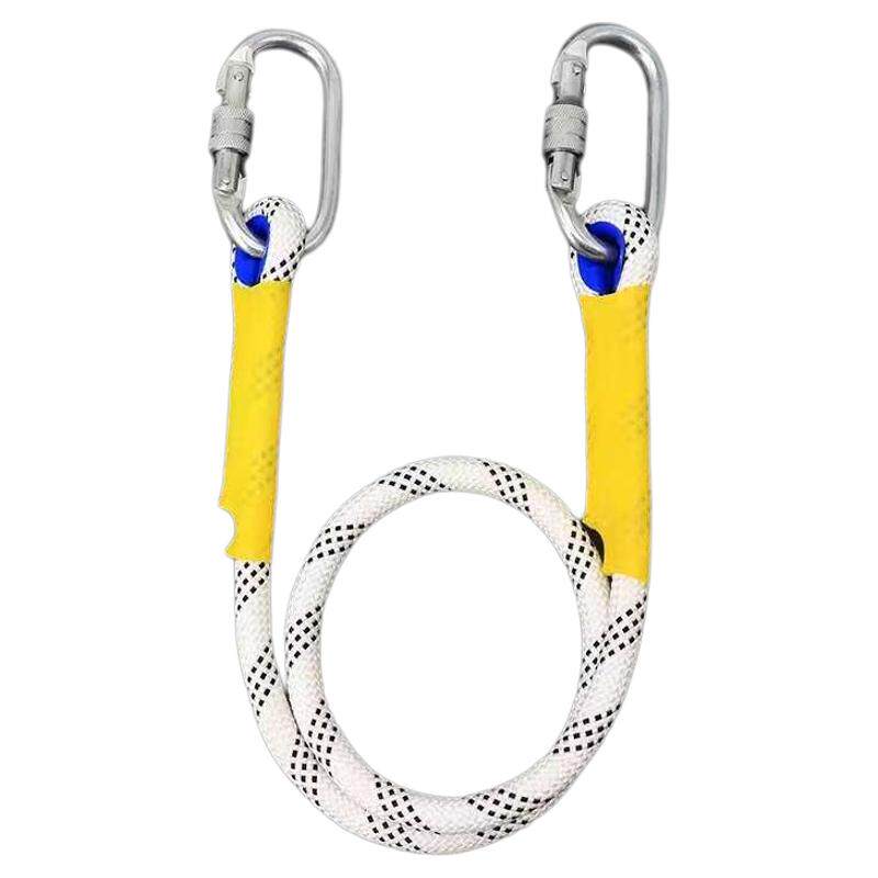 高空耐磨安全绳攀岩安全带延长连接绳双挂钩保险绳1235米作业绳索