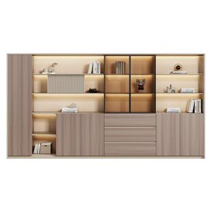 文件柜办公室资料柜老板桌背景柜轻奢高级感储物柜简约现代收纳柜