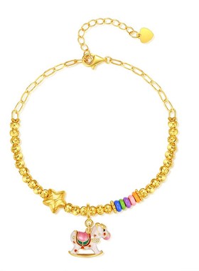 木马星星手链女S925纯银生肖首饰