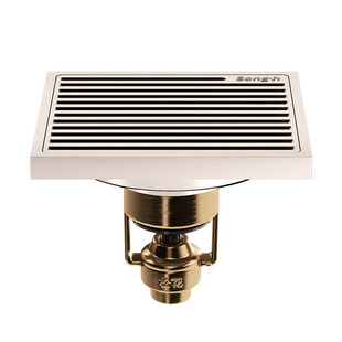 松花磁悬浮奶油风全铜拉丝防臭地漏洗衣机卫生间淋浴房浴室神器