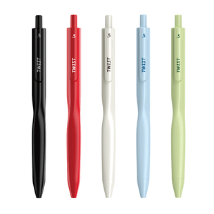 点石制笔巨能刷扭转次元双珠速干按动中性笔0.5mm黑红芯签字笔办公学生老师考试笔记用大容量刷题笔DS-0191