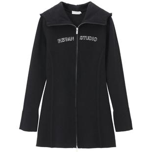 REVAN芮范设计师款甜酷风修身毛织连衣裙RN91103119