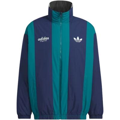 adidas阿迪达斯三叶草男子运动休闲双面穿立领棉服外套KS5954