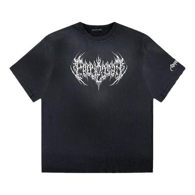 ProjectGR梵文字母破坏水洗短袖