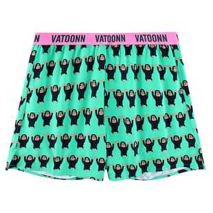 情侣纯棉睡裤男女卡通中腰收腹宽腰带透气薄款宽松夏外穿短裤裤衩