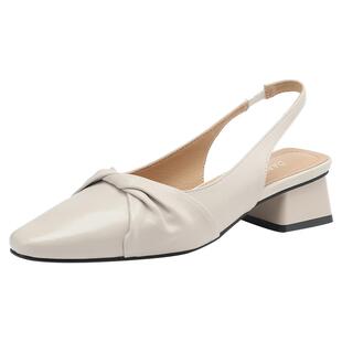 达芙妮法式凉鞋女款2026新款夏季气质小皮鞋女尖头低跟女士凉单鞋