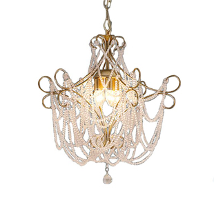 SY凌绕云彩水晶全铜绕珠吊灯欧法式文艺客餐厅玄关楼梯复式卧室灯