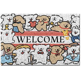 入户门地垫门外进门门口高级感线条狗集合丝圈地垫入户门内地垫