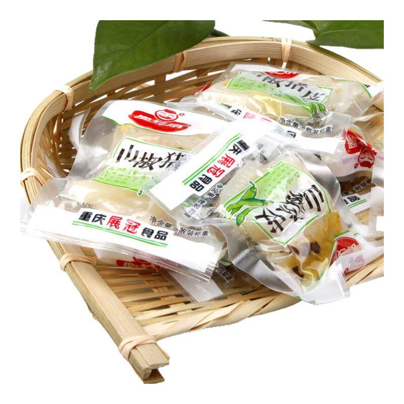 傻女婿山椒猪皮泡椒猪皮独立小包装即食熟食下酒菜休闲零食小吃