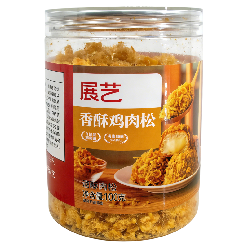 展艺香酥鸡肉松100g罐装拌饭
