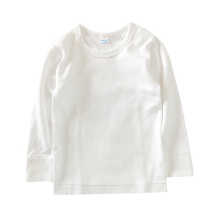全是回头客 儿童全棉女童男童纯白色春秋打底衫秋衣小中大童秋装