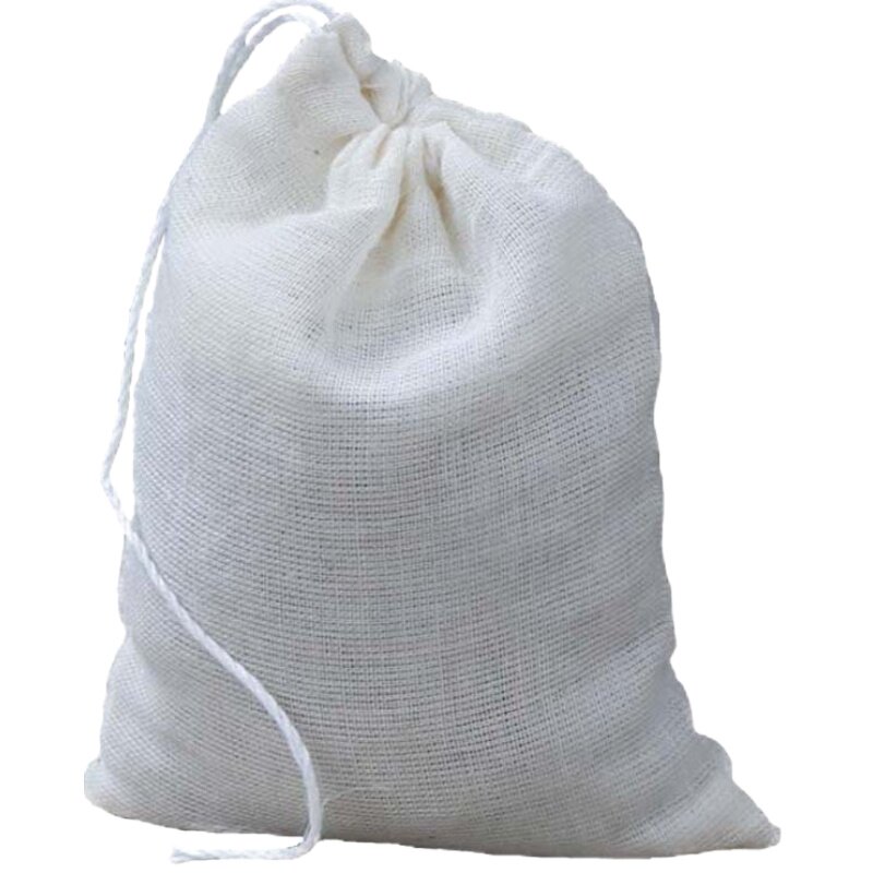 10个8*10CM纯棉过滤袋纱布 泡茶袋卤料调料包煎药 隔渣袋 煲汤袋