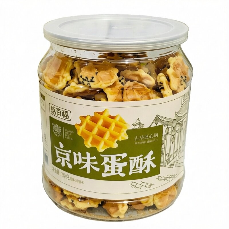 焙有福北海道小丸煎饼日式蛋格酥278g京味蛋酥罐装零食伴手礼