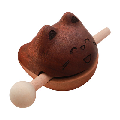 小猫木鱼敲打可爱随身解压摆件