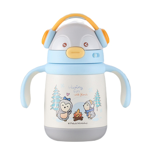 小比咔萌乐系列学饮杯保温婴幼儿宝宝专用吸管喝奶水杯6个月以上