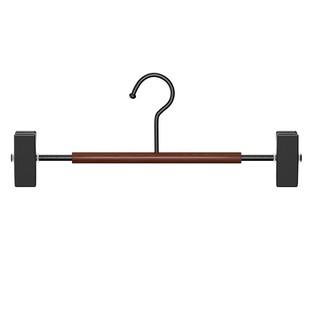 整理师推荐榉木铁艺裤架衣柜内挂家用无痕裤子专用衣架夹裙子裤夹