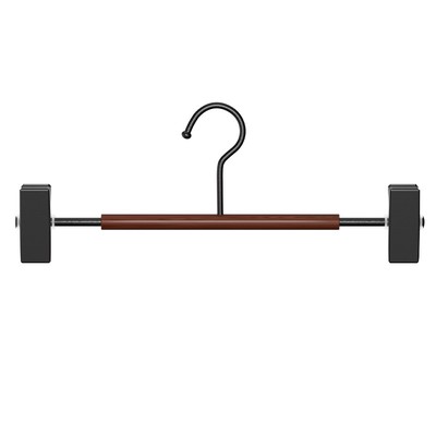 整理师推荐榉木铁艺裤架衣柜内挂家用无痕裤子专用衣架夹裙子裤夹