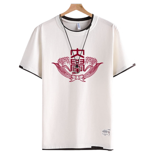 早稻田大学日本早大校友留学周边假两件短袖T恤衫男女学生半袖夏