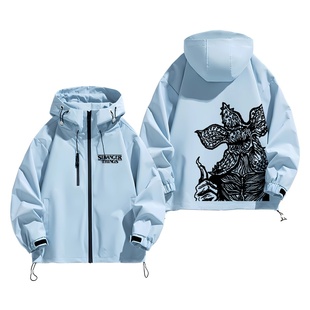 怪奇物语Stranger Things魔王美剧联名冲锋衣外套宽松夹克衣服冬
