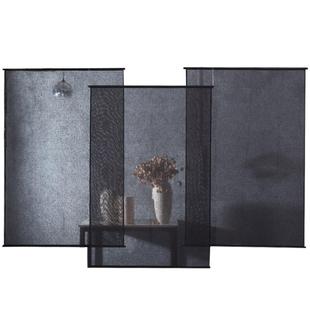 慕布卡布艺屏风帘客厅装饰入户软隔断帘工业风玄关悬挂垂帘玄定制