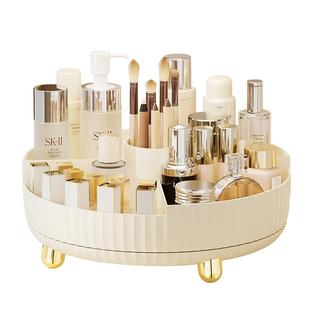旋转化妆品收纳盒桌面大容量护肤品口红收纳箱梳妆台网红置物架子