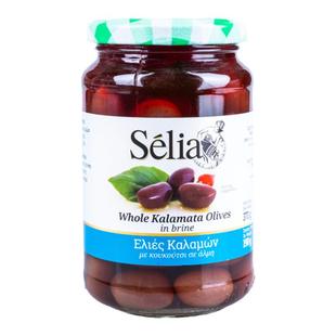 奥帝有核无核水浸卡拉玛塔黑橄榄Kalamata olives 370g 希腊进口