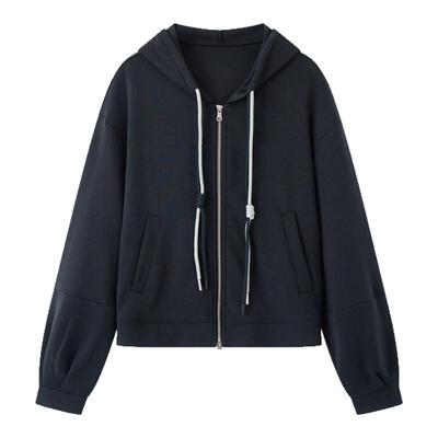 画风drawwind双拉链连帽卫衣外套