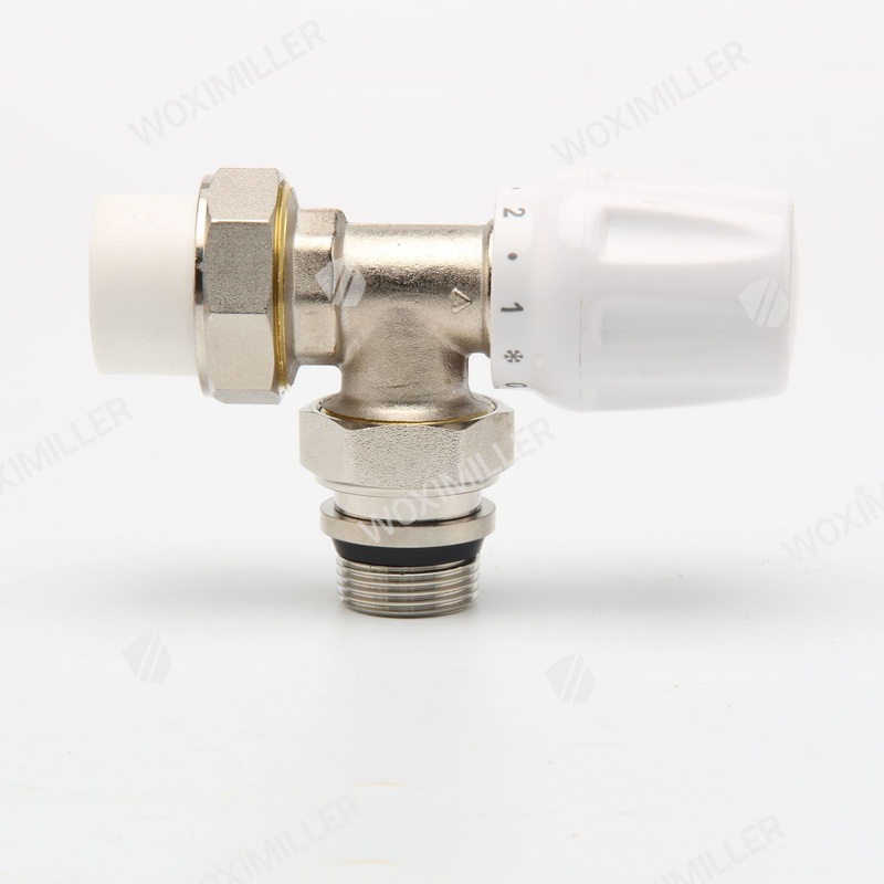 暖气片温控调节阀  专用角式黄铜PPR单向二通阀米勒