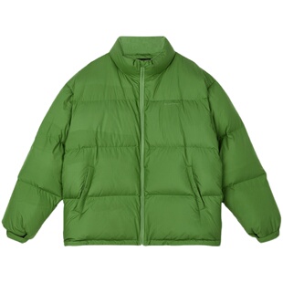 WassupHouse立领鸭绒羽绒服男款冬季保暖外套户外运动黑色上衣女