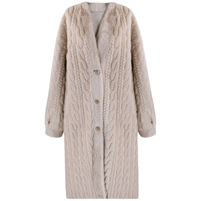 蝴蝶花纹U型领连衣裙收腰长裙