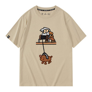 童年黄金矿工游戏纯棉宽松短袖男女T恤短袖上衣服纪念衫夏季休闲