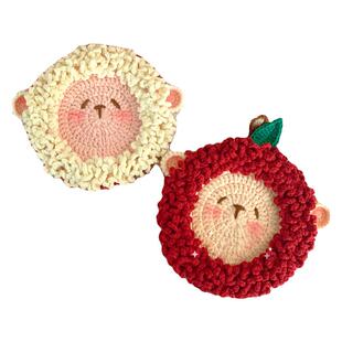 可爱小羊杯垫diy编织材料包毛线钩织羊咩咩水杯垫手工自制隔热垫