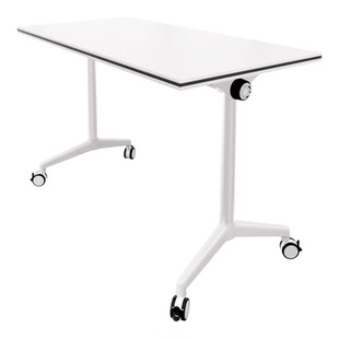 会议桌可拼接折叠培训桌椅可移动组合办公桌带轮子长条桌培训课桌