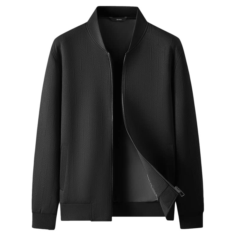 简约百搭棒球服男加肥大码外套