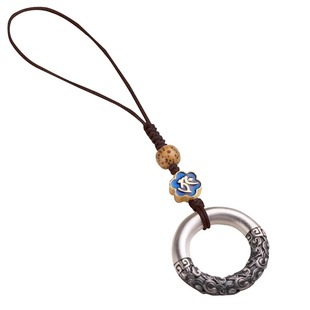 【十二生肖】本命佛手机挂绳镀银钥匙扣绳手机链挂件男款女挂饰品