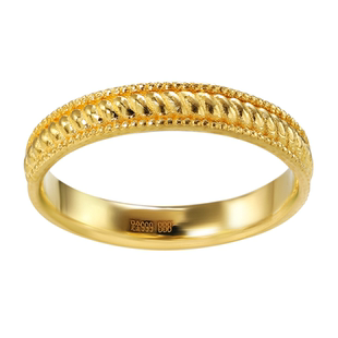 黄金戒指999足金麻花2025新款爆款情侣一对闭口实心纯金女送妈妈
