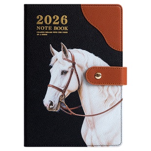 笔记本本子2026年马年新款记事本a5本子商务办公用会议记录本企业送礼礼盒装成人高档工作日记本定制可印logo