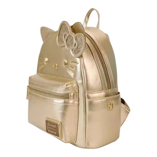 代购Loungefly背包限量版三丽鸥50周年Hello Kitty金色双肩背包