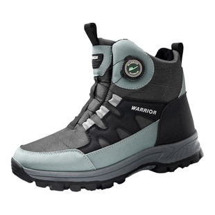 回力雪地靴男鞋冬季新款加绒保暖户外登山鞋旋钮高帮东北大棉鞋男