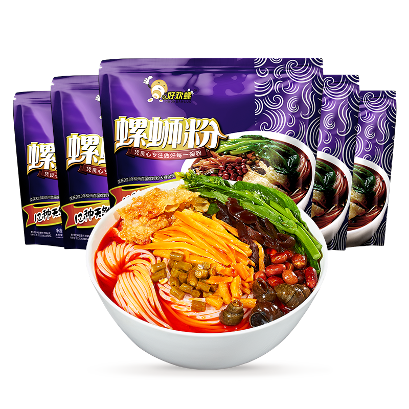 好歡螺螺螄粉柳州米粉袋裝廣西螺獅粉速食夜宵螺絲粉酸辣粉米線